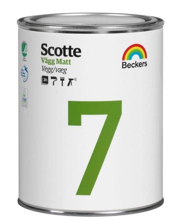 Beckers Väggfärg, Scotte 7 matt, 1L, Valfri kulör, Färg & tapeter