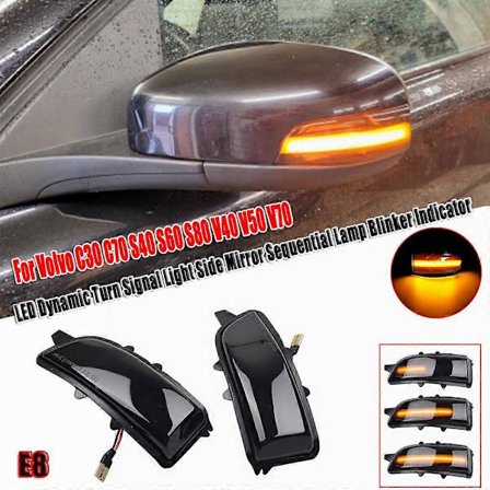 Dynamiske Blinklys LED Sidespejl Blinklys Bil Lys Indikator Blinker til Volvo C30 C70 S40 V40 V50 V70 S60 2005--2009