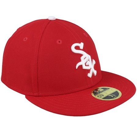 New Era - MLB Red fitted Czapka Z Daszkiem - Chicago White Sox Whiteboard Low Profile 59FIFTY 1971 Red Fitted @ Hatstore