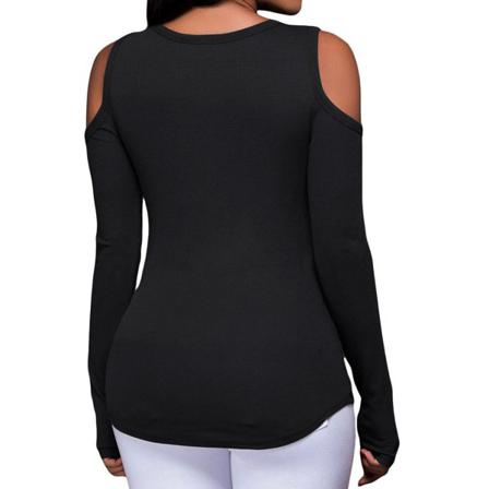 Dam T-shirt Kall Axel V-halsbandage Långärmad Topp,