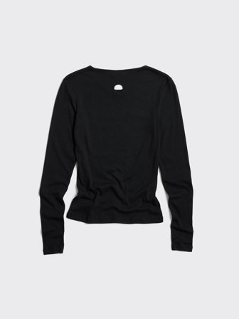 Holzweiler Fitted Rib Longsleeve - Black - Women's - XXS