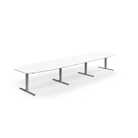 Conference table NOVUS, 4800x1200 mm, silver/white