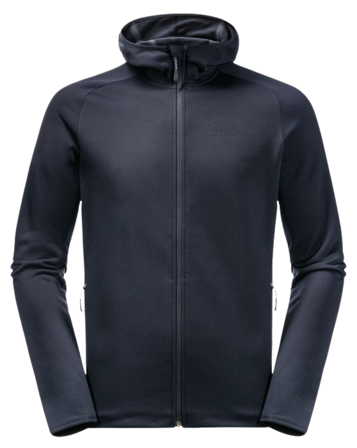 Jack Wolfskin Baiselberg Hooded FZ fleecetakki, Night Blue Heather