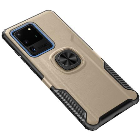 Cover med ringholder - Samsung Galaxy S20 Ultra Guld