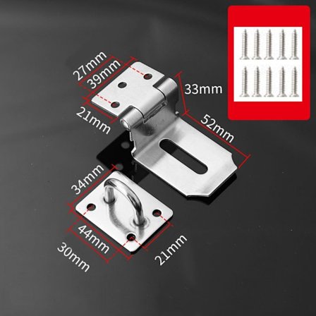 90 graders lås lås hengelås lås SØLV 3 TOMMERS