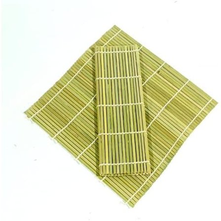 2 stk. Bambus Sushi Måtte Sushi Rulle Bambus Sushi Rulle Måtte Maker 9,5 tommer Firkant