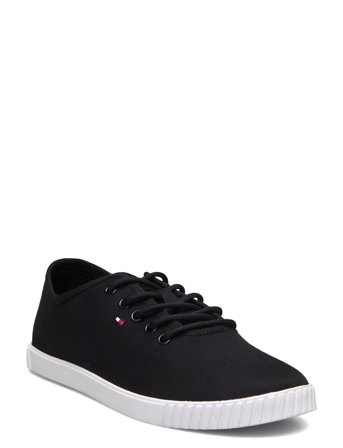 Canvas Lace Up Sneaker Black Tommy Hilfiger