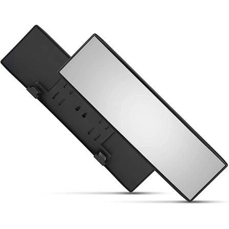 Universal 12 tum invändig clip-on panoramisk backspegel, antireflex, klar ton, vidvinkelspegel - Klar ton - Platt
