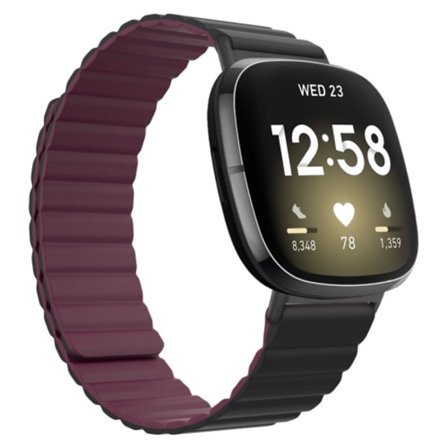 För Fitbit Versa 4 / Sense 2 Universal Magnetic Silicone Watch Band