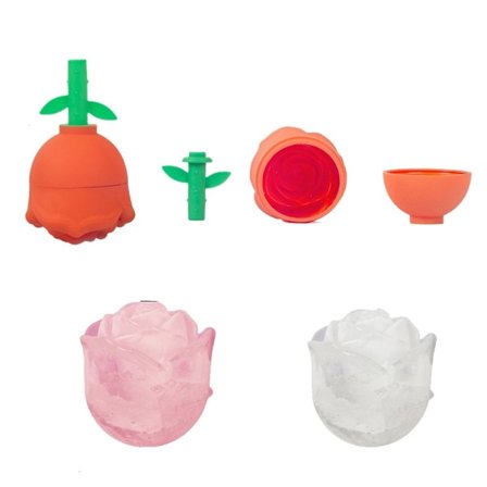 Rose Ice Ball Maker Ice Cube Form ORANGE