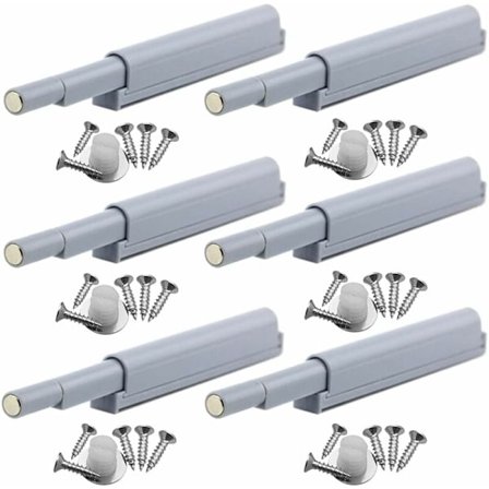 Magnetiske dørlåse med berøringsaktivering til skabe, vinduer, åbne/lukkede døre med et enkelt tryk (6 stk.)