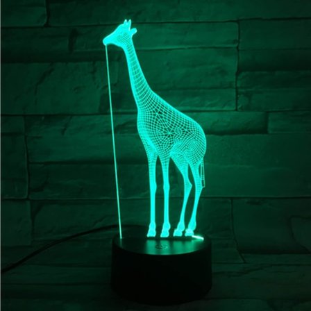 Giraf Akryl 3D Natlys USB LED Bordlampe Hjem r2d2 3D Kunst Lampe