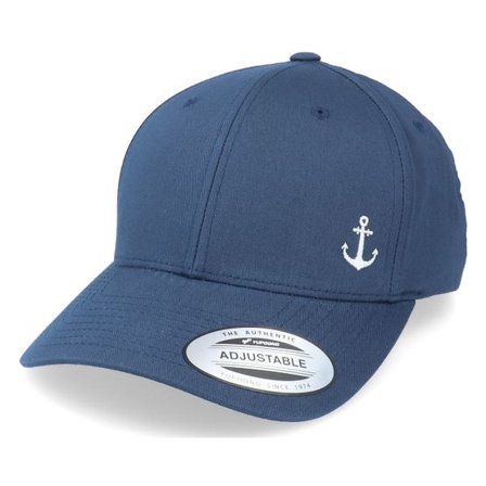 Iconic - Blå adjustable Keps - Tiny Anchor Curved Navy Adjustable @ Hatstore