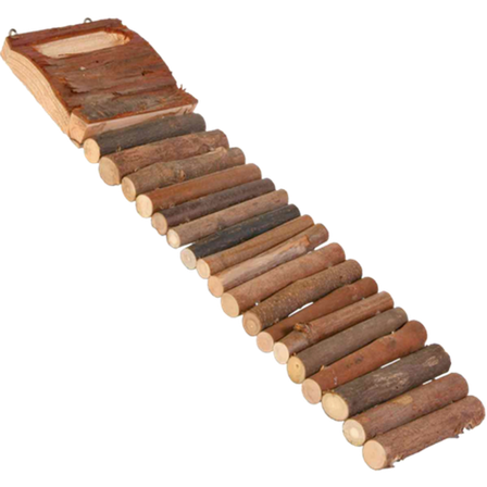 Trixie - Natural Living-stige med matskål Brun 7 x 27 cm - Smådyr - Hus & Burinteriør - Lekeplasser og Klatrestativer - ZOO.no