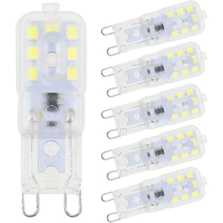 Pieces G9 LED-lampor Kallvitt 3w 6500k Flimmerfri Halogen LED Ersättning Dimbar Energibesparande Kapsel LED-lampa För Vägglampa Ljuskrona