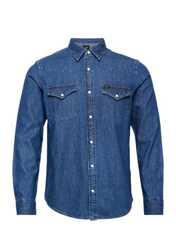 Regular Western Skjorte Casual Blå Lee Jeans