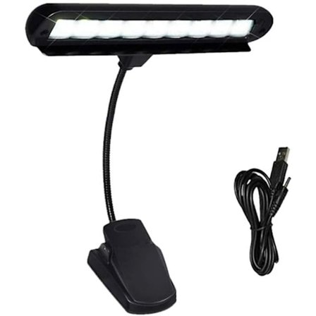 Uusi 1 nuottitelineen valo täysin säädettävä klipsi 9 LED-orkesteri päällä