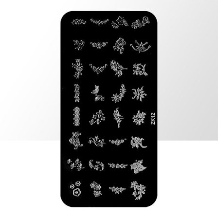 Leimauslevy - Kynsikoristeet - ZK12 - Suorakulmio