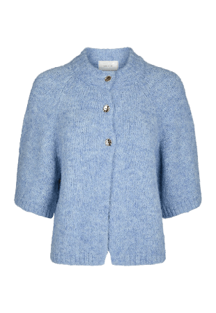 Neo Noir Benuta Fluffy Knit Cardigan Stickat Dam Blå 42