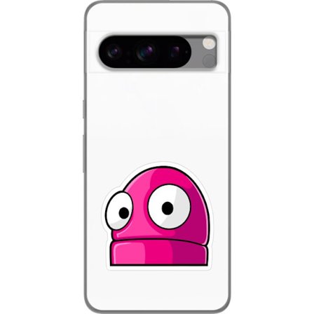 Kompatibel Mobilcover til Google Google Pixel 8 Pro Rosa tegneseriefigur med store øjne i legende og humoristisk stil