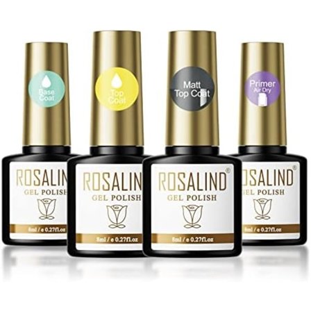 Baslack Topplack UV Gel Nagellack Primer, Matt Topplack Nagelkonst Manikyr Set 4st 10ml