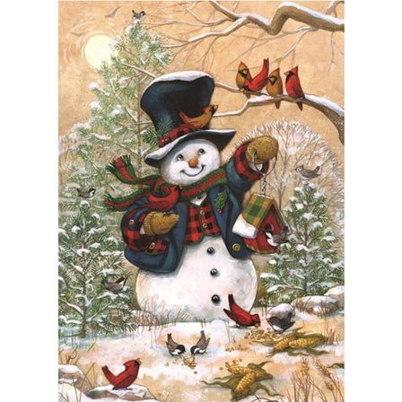 Snögubbe Målning Rund Full Diamond Dots, 5D med Diamond Paintin