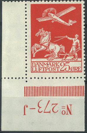 Danmark - AFA 146 postfrisk med marginalnr.