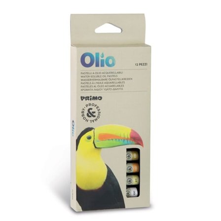 12 akvarell oljepastell