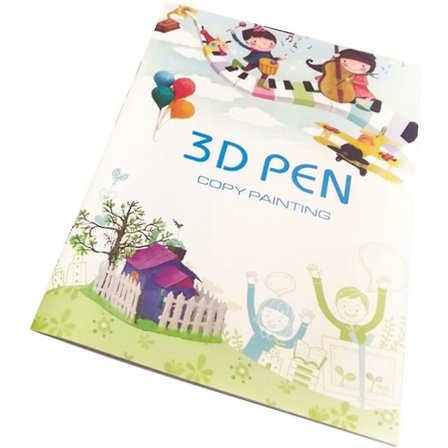 3D-pen skabelonbog til 3D-printpen tegnestencil 40 tegne mønster med en gratis gennemsigtig skabelon til børn DIY
