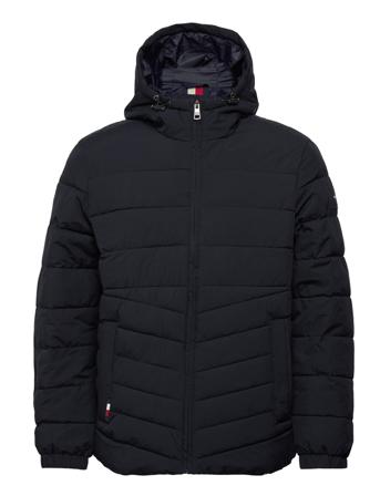 Branded Hooded Jacket Fodrad Jacka Svart Tommy Hilfiger