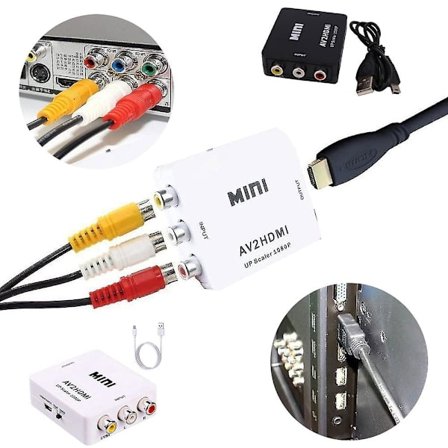 Rca till hdmi 1080p av till hdmi videokonverterare Mini Rca komposit Cvbs-adapter