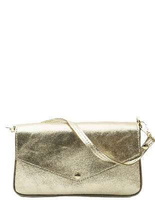 LaTalia Mini-kuvertväska i läder Handväskor Dam Guld 21,5x3,5x12