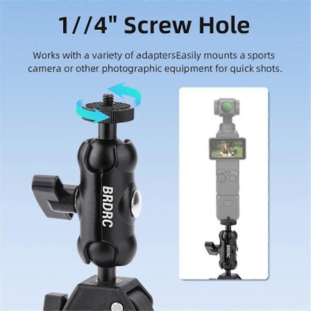 Metallbrakett Sykkel Terrengsykkelholder Action Sport Kamera Klippadapter for Pocket 3, med overføringsramme