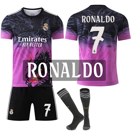 2024-2025 Real Madrid Dragon Anniversary Edition Fotballdrakt Barn Voksen Nr. 7 Ronaldo