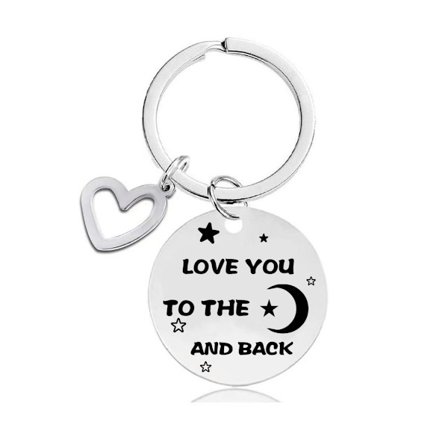 Nøglering i rustfrit stål - Valentinsdag gave til par