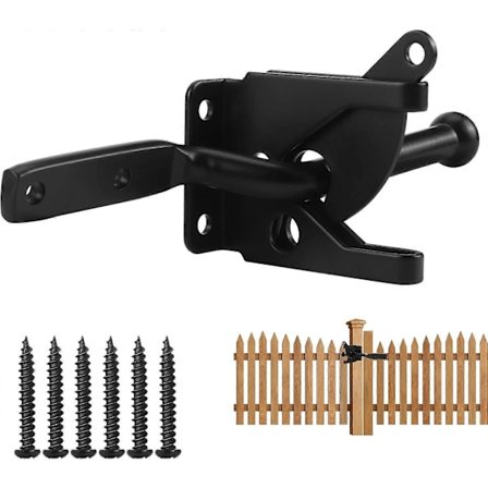 Rustfritt Stål Portlås Automatisk Tyngdekraft Spak Auto Portlås Hageport Lås Portbolt Lås for Hagegjerde