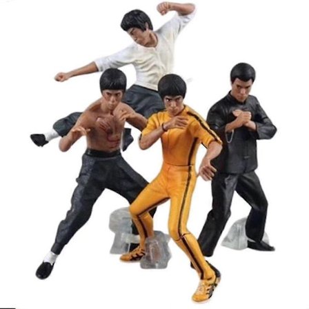 4 st/set 10 cm Bruce Lee PVC Action Figure Samlingsmodell Leksaker