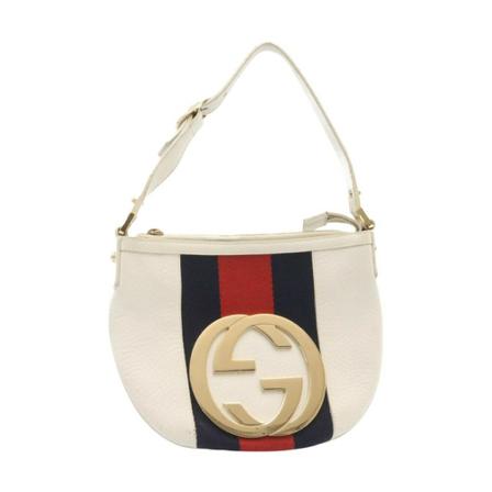 Gucci Vintage, Pre-owned Shoulder Bag Wit, Dames, Maat:ONE Size,leer
