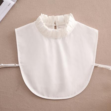 Naisten tekokaulus Irrotettava puolikas Irrotettava Täysin yhteensopiva paita Irrotettava pusero Pusero Puuvilla Talvi Fairy pleated [white]]