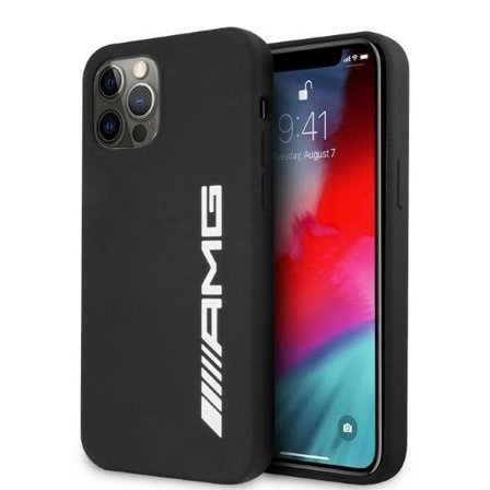 AMG Silikon Big Logo-etui for iPhone 12 Pro Max - svart