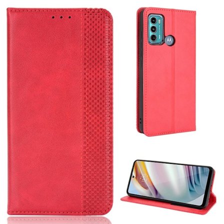 Bofink Vintage läder Motorola Moto G40 Fusion / Motorola Moto G60 fodral - Röd
