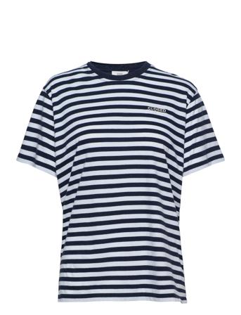 Striped T Shirt Closed 24/7 T-shirt Top Multi/mønstret Closed