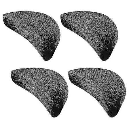 2 Par Bløde Svampe Tåfyld Fodstøtte Sko Fyld Unisex Sko Indlæg For At Få Store Sko Til At Passe One Size (sort)