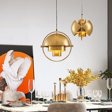 28cm Globe Design Hengelampe Geometriske Former Øy