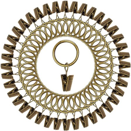 40-pakning vintage gardinklips, sterkt dekorativt metall