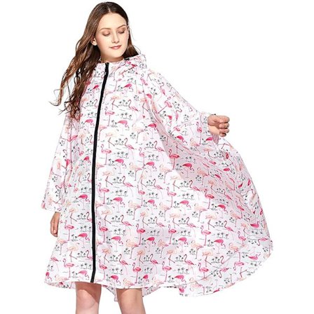 Regnjakke Poncho for kvinner Vanntett Lett Gjenbrukbar Vandring