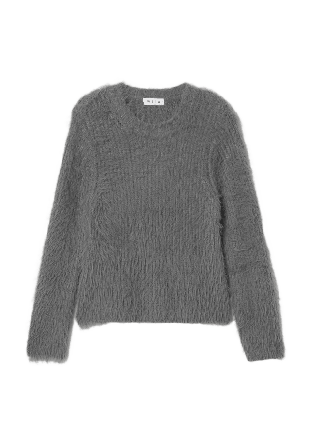 Wera Lurvig tröja NATALIE Stickat Grå S