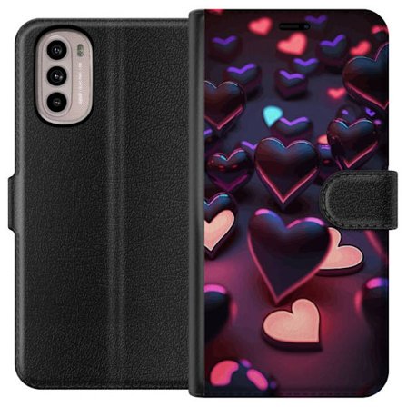 Yhteensopiva Lompakkokotelo Motorola Motorola Moto G31 KeskiyönSydämet