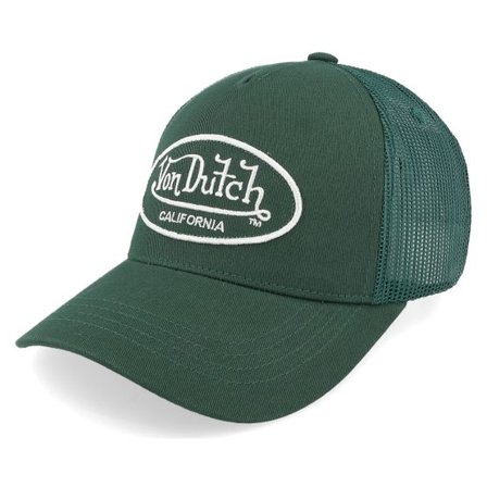 Von Dutch - Grön trucker Keps - Oval Patch Dark Green Trucker @ Hatstore