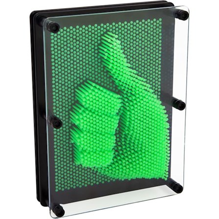 48109 Glow in the Dark Pin Art Impression Leksak/Perfekt för Hem och Kontor/Rolig Nyhetspresent / 3D Rolig Skrivbordsfigur Gadget/Klassiskt Retrospel 